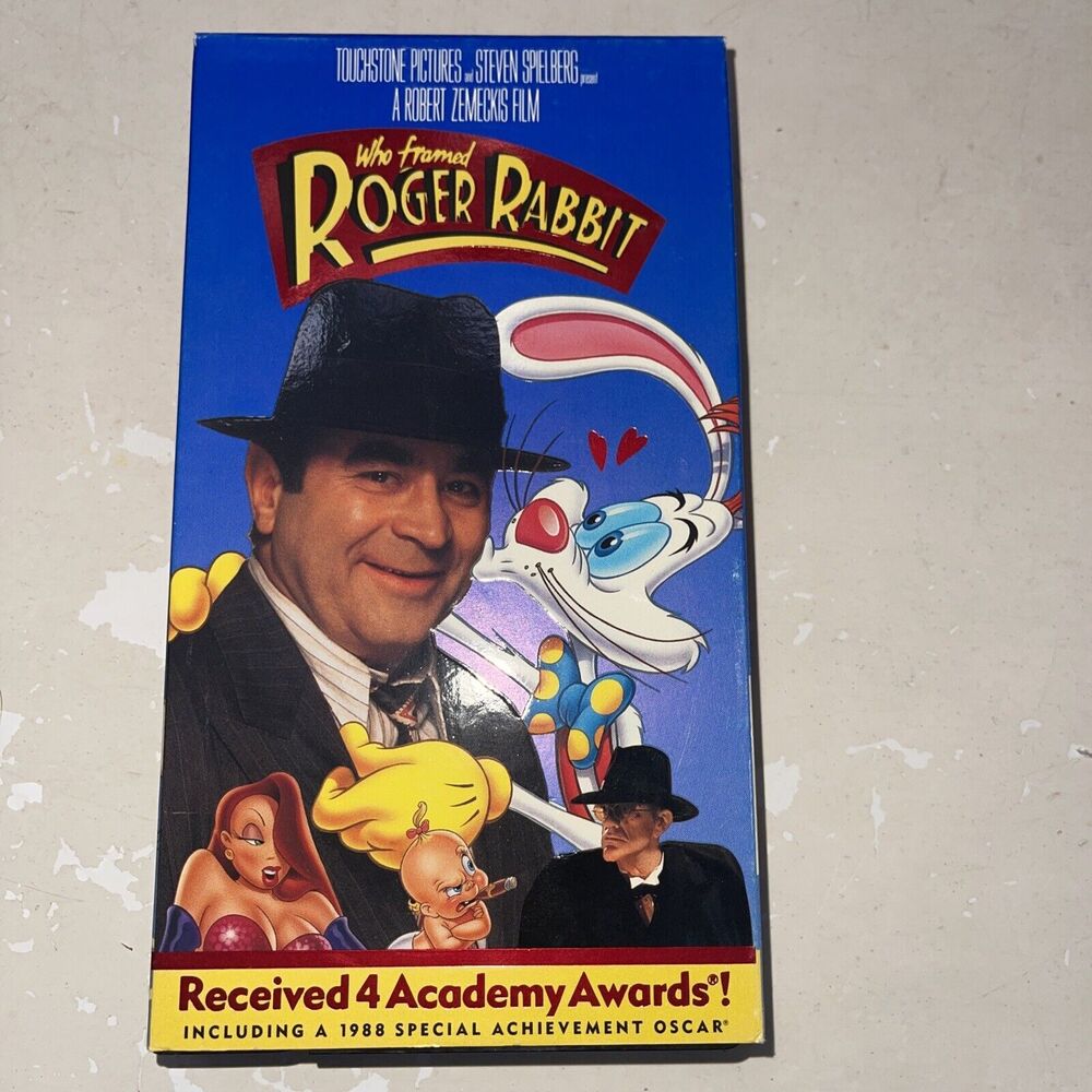 Who Framed Roger Rabbit VHS Movie Vintage 1988 Steven Spielberg Animated Comedy